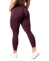 Aura Seamless Scrunch Leggings - Fig Red