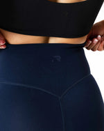 Clean Tights Flared Petite - Mörkblå