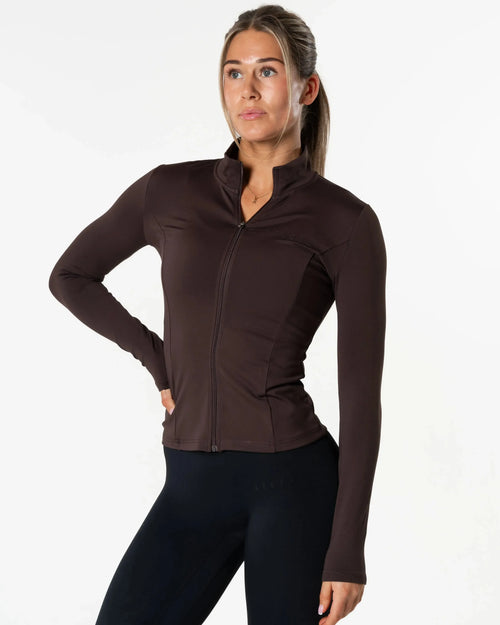 Clean Zip Longsleeve - Brun