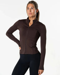 Clean Zip Longsleeve - Brown