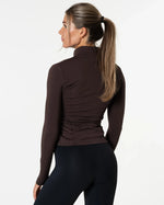 Clean Zip Longsleeve - Brun