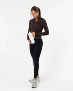 Clean Zip Longsleeve - Brun
