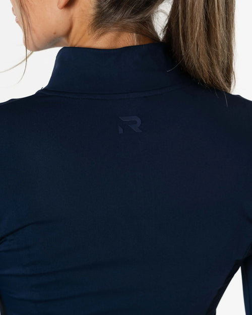 Clean Zip Longsleeve - Mörkblå