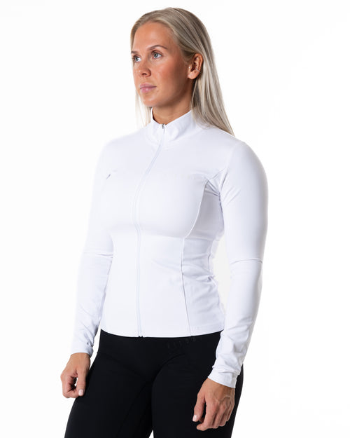 Clean Zip Longsleeve - Vit